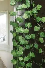 Bs Amor Green Artificial Garland Grape Plant Greenery Leaf Bail Creeper 6.5 Ft (Pack Of 8 Strings)