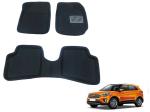 Kozdiko Black Foot Mats For Hyundai Creta (Pack of 3)