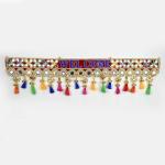 pujaNpujari Velvet Welcome Design Traditional Door Hanging Toran Bandarwal for Home Decoration