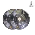 SHINI LIFESTYLE Stainless Steel Plate, 26 cm Plates for dining, laser design Rice Plates (Pack of 2)