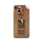 GADGETSWRAP Printed Vinyl Skin Sticker for Apple iPhone 13 - Oscar Wilde Quote Anonymus Mask