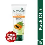 Biotique Papaya Deep Cleanse Tan Removal Face Wash 100ml (Pack of 3)