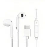 UGPro Type C Headphones with Mic and Inline Music Control Wired Headset (White, In the Ear)
