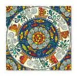 Tamatina Multicolor Mandala Art Rajasthani Mandalas Rm2 Traditional Art Canvas Painting - 48X48 Inch