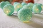 My Party Suppliers Light Blue 10 LED String Fairy Lights Battery Operated Cotton Thread Ball for Festive Party Décor