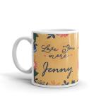 Rish Jenny Printed Multicolor Ceramic Coffee Mug, 350 Ml