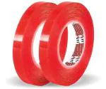 ETIPL Polyester Tape Double Side (12 mm x 30 m, Red)