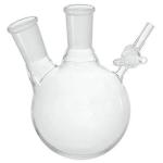 ABGIL Borosilicate Glass Round Bottom Schlenk 2 Neck Flask 3000ml Capacity (Distillation Flask)