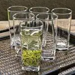 NOGAIYA (Pack of 6) Glass Set Water/Juice Glass (250 ml, Glass, Clear)