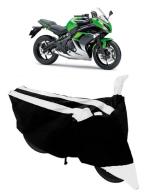 ABORDABLE Presents Kawasaki Z250 Water Resistant - Dust Proof - Full Bike / Scooty Two Wheeler Body Cover (WHITE STRIPES)
