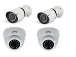 Godrej Security Solutions Infrared 1080P Hd 2Mp Security Camera, White, Black (Set Of 1)
