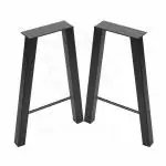 Ventuos Metal Table Legs - DIY Furniture Legs - Black Dining Table Leg - Cast Iron Legs Computer Desk Legs Office Desk Legs, Set of 2 (only Legs) (H Shape)