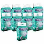 Smilepad Adult Diapers Tape Style L Size| Unisex | 40-60 inch Waist | Pack of 9 (90 diapers)