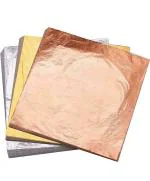 GSWC Imitation Gold Silver Copper Metallic Foil Paper Sheets Gilding Foil for DIY Art Crafts Furniture Decoration, 8 x 8 cm (Pack of 3 x 100 Sheets)