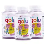 Nutrina Health Labs Golu Bright Eye Gummies For Kids (5-13 years) | With Omega 3(DHA - Algai) | Reduces Eye Strain and Promotes Better Eye Health | 90 Strawberry Flavoured Gummies (Pack of 3)