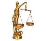 Kartique Brass Blindfolded Lady Justice Themis Sculpture