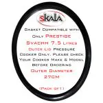 SKALA Gasket Compatible With Prestige Svachh 7.5 litres Outer Lid (Pack of 1) 270 mm Pressure Cooker