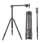Digitek DTR 520 BH 60 Inch (152 cm) Professional Aluminium Tripod Cum Monopod with Swivel Pan Head, for DSLR Camera | Maximum Operating Height: 4.95 Feet | Maximum Load Upto: 7kgs (Black) (DTR 520 BH)