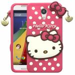 Trifty Silicone Hello Kitty Rubber Back Cover Case Compatible with Motorola Moto G2 (Pink)