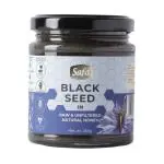 Safa Black Seed Honey Immune Booster Organic Honey Raw Unprocessed 100% Pure Natural Kalonji Honey Unheated with No Added Sugar or Preservatives for Nurturing Growing Children and Adults Natural, Unpasteurized, 250g Glass Jar