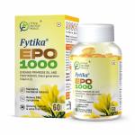 Fytika Epo 1000 Evening Primrose Oil and Tocotrienol Capsules | For Healthy and Acne free Skin | Supports Hormonal Balance in Women | Helpful in PMS & Menopause | Natural Oil Extract 60 Softgels Capsules