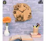 Future Works Religious Wooden Waheguru Theme Wall Clock for Home Office Bedroom Living Room Drawing Room Hall Gurudwara Latest Stylish Decorative Design Sikh Clock