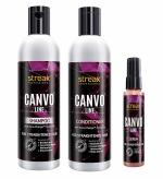 Streax Pro Canvo Line Shampoo(300ml) Conditioner (240 Ml) & Serum (100 ml) For Straightened Hair
