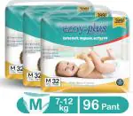 Ezoyplus Extra Soft Baby Diaper M Size |7-12 kg, Leak Protection & odour Control |Diaper For baby( 96 Pants)