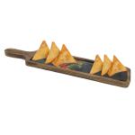 Pb Papyrusbolsys Wood Serving Bat Shapped Platter Tray Printed Design 011, Set of 1
