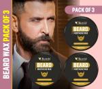 KURAIY Natural Beard & Mustache Wax for strong hold Hair Wax (100 g)