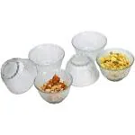 Aone Glass and Crockery Store Suitable Serving Dessert Pudding, Dry Fruits, Ice Cream, Sweet at Home or Office Glass Storage Bowl (Clear, Pack of 6)
