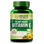 Himalayan Organics Plant Based Vitamin E Capsules (Non-GMO Sunflower Oil, Aloevera Oil, Argan Oil) - 30 Capsules