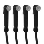 Lapo Black Stainless Steel, Acrylonitrile Butadiene Styrene Faucet For Bathroom 1.30 Meter (Pack of 4)