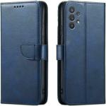 Slugabed Flip Cover for Samsung Galaxy A32 4G | Magnetic Closurer| PU Leather Magnetic Wallet Back Cover Case (Blue)