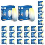 PHILIPS Full Glow 12-watt Round LED Surface Downlighter | 3 Colors in 1 Rimless LED Downlighter | LED Ceiling Light for Home and Hall | Color: Tunable White, Pack of 24