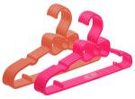 Kuber Industries Peach, Pink Plastic Kids Mizano Non-Slip Clothes Hangers (Pack Of 10)