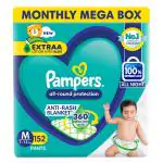 Pampers All Round Protection Diaper Pants | Medium (M) - 152 diapers| Box Pack