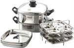 JVL Stainless Steel Large Square Idly And Dhokla Maker Steamer