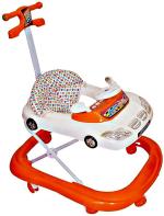 Pandaoriginals Musical Activity Walker With Parent Rod (Orange)