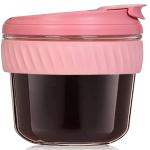 SIDS CREATION 500 ML (MULTI COLOUR)Dual Sipper Glass Travel Coffee And Juices Mug With Lid & Straw, Anti-Slip Silicone Band, Leak-Proof Travel Cup Sipper Bottle For Hot & Cold Drinks (PACK OF 1 PCS)