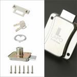 LAPO 32mm Drawer Lock/Cupboard Lock/Cabinet Lock with 2 Computerized Key(Silver Finish) Pack of 1