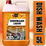 BLISS & BLUSH Dishwash Liquid 5 Liter Orange | Baby Safe, Skin Safe, Pet Safe | Eco-Friendly, Non-Toxic, Biodegradable