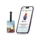 tag8 London City Smart Bag tag |Trendy Luggage tag ID Identification Statue of Liberty Theme Fashionable Digital name tag | Airline compliant, SITA World Tracer Code Enabled | Travel Gift idea, Collectible