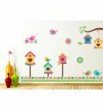 WOLPEP Multicolor Vinyl Happy Birds Wall Sticker