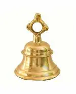 zoltamulata Holystore Mandir Ghanta for Pooja Pure Brass Temple Bell 4 kg (16x16x 16 cm)