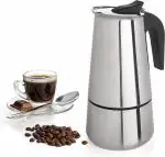 Honexa 6 Cup Coffee Maker Stovetop Espresso Coffee Maker, Moka Coffee Pot with Coffee Percolator Design, Stainless Steel stovetop espresso maker, Italian Coffee Maker (300ml/10oz), Silver