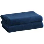 Cotton Bolls Textiles Microfiber Bath Towel Set Of 2 (Navy) Kitchen Towel Super Soft, Lint Free, Quick Dry, Multi-Purpose Towel