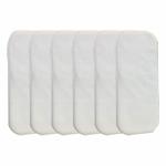 Chinmay Kids Unisex Baby Diaper Insert Pad 4 Layer Mircofiber Reusable And Washable Cloth Diaper Liner Pad for Small Toddler and Newborn Babies, Age 0-24 Months, White (Pack of 6)