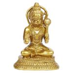 ARTVARKO Brass Lord Hanuman Idol with Gada Statue - 7 inch