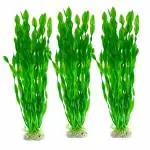 Jainsons Pet Products Artificial Seaweed Water Plants (Height: 12 inch) for Aquarium, Plastic Fish Tank Plant Set of 3pcs Create Natural Environment in Your Aquarium Fish Tank